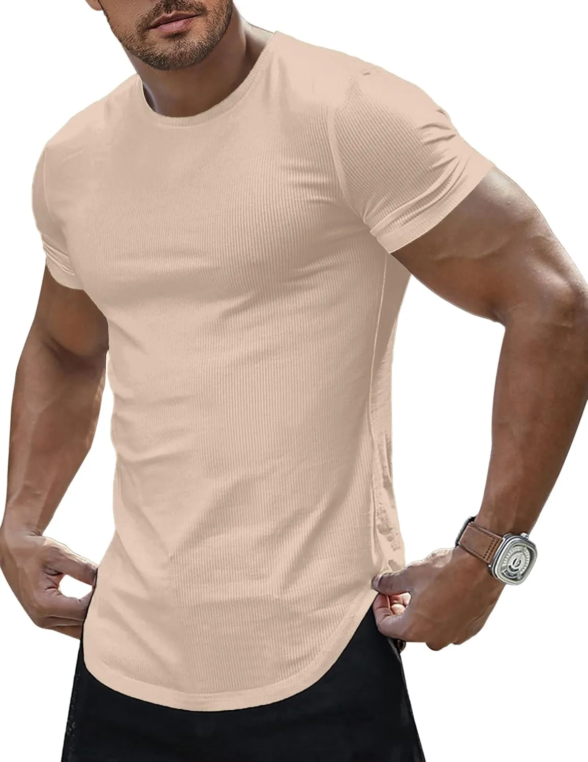 

JMIERR мужская футболка с коротким рукавом, летняя, slim fit, для тренировок