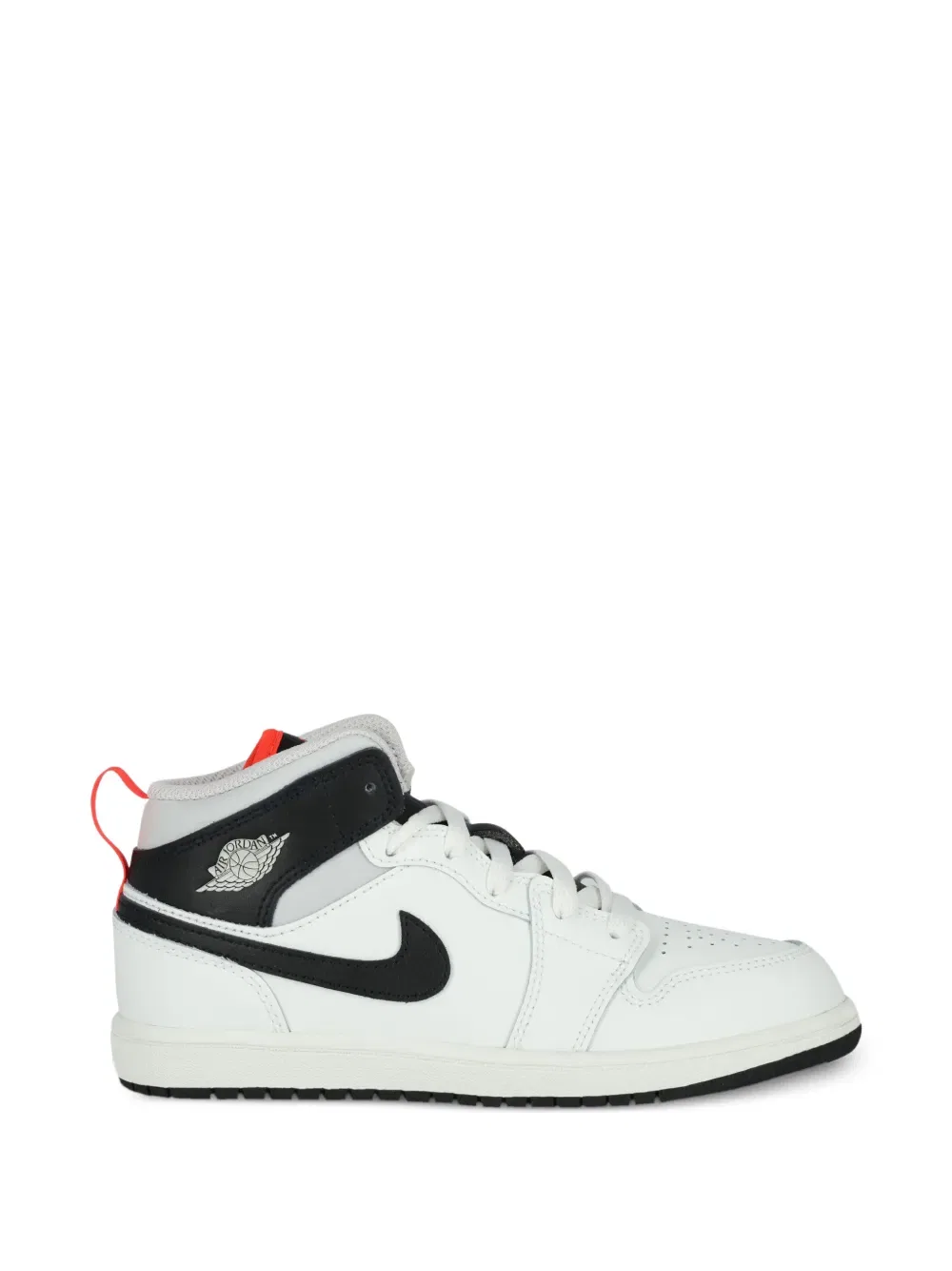 Кроссовки Air Jordan 1 Mid на шнуровке Nike Kids, белый — фото 2