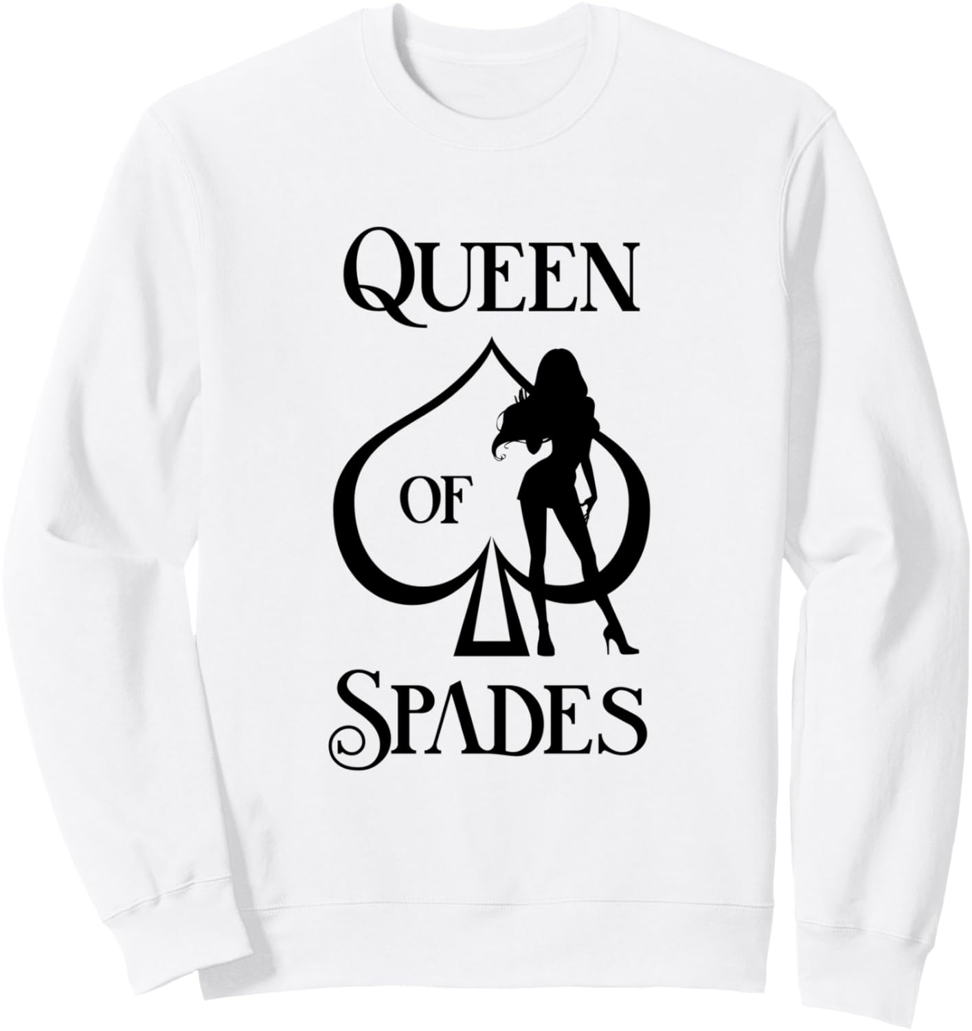 

Сексуальная толстовка с изображением Королевы Пик Queen Of Spades Apparel Co., белый