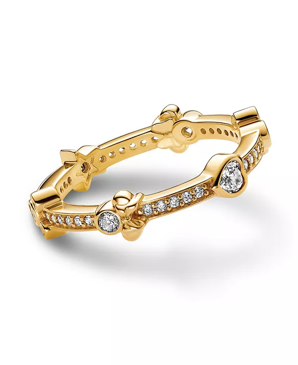 

Кольцо с Микки Маусом и Минни Маусом из кубического циркония Disney Pandora, clear