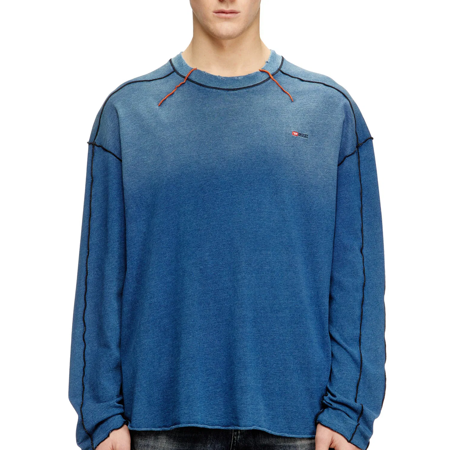 Футболка мужская T CRAOXT LS DIESEL, Blue — фото 3