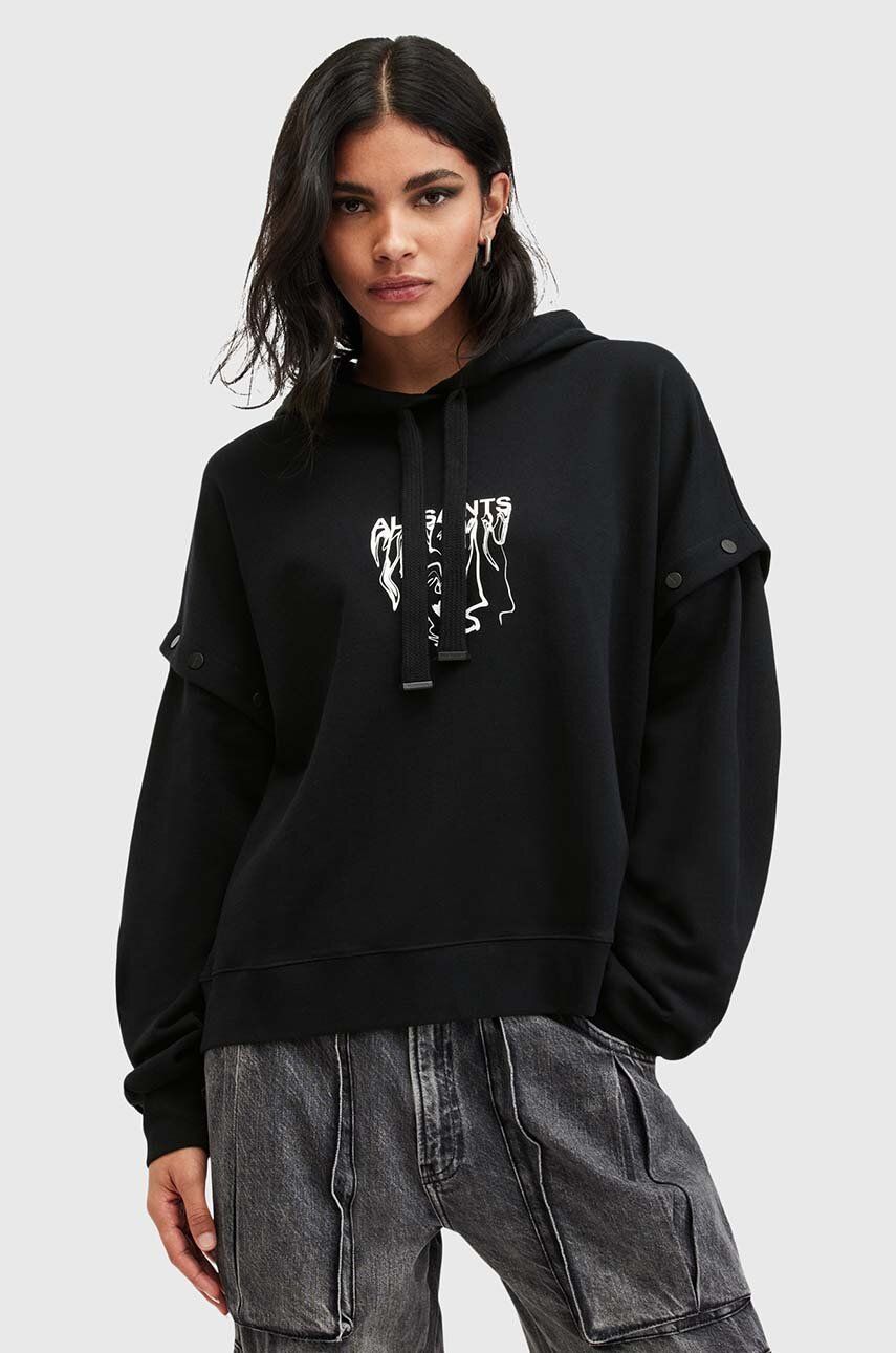 

Толстовка AllSaints из хлопка INKSNTS AMPHIA HOODY, черный