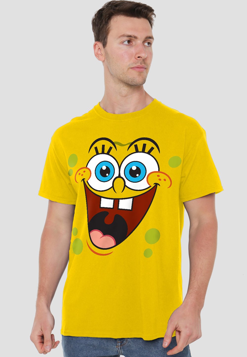 

Футболка с принтом SPONGEBOB SPONGEBOB FACE Cotton Soul, желтый