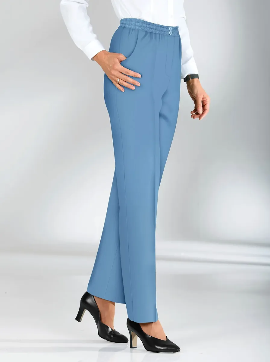 

Брюки без застежки Classic Basics, джинсовый