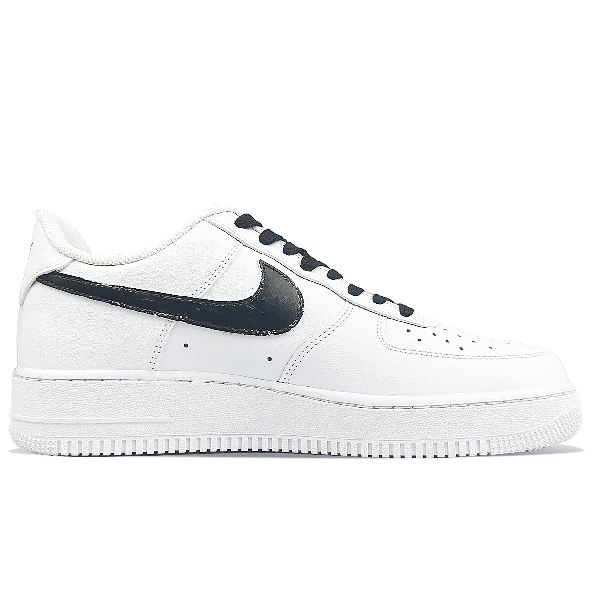 Кроссовки Nike Air Force 1 Skateboarding Shoes Unisex Low-top Black/Dark Obsidian/Total Orange, черный/оранжевый — фото 2
