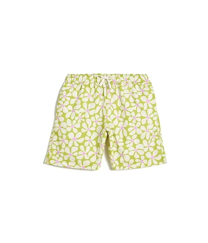 Плавки классические Printed Classic Trunks Hanna Andersson, Groovy Daisy on Oasis Green