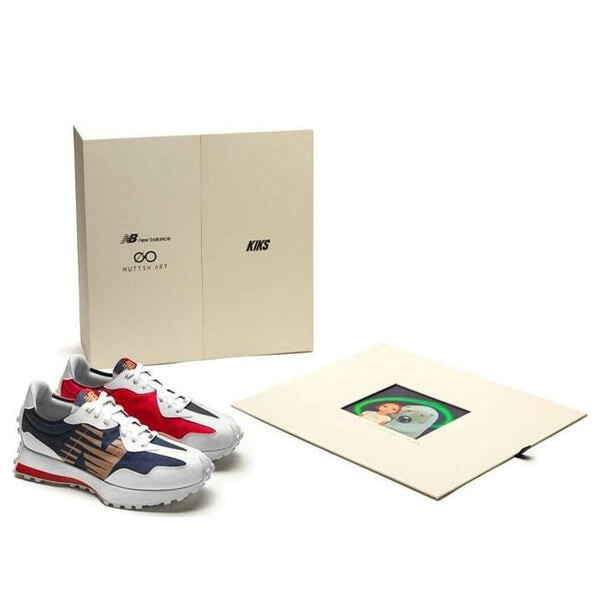 Кроссовки New Balance 327 x kiks x nuttsh art, белый/мультиколор — фото 3