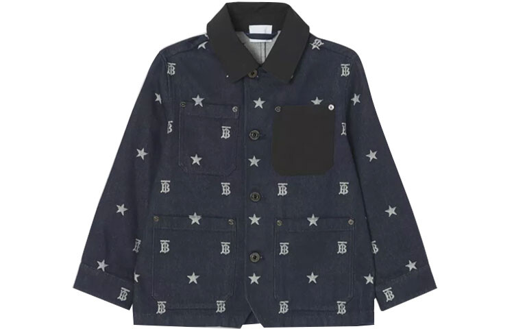 

Детская джинсовая куртка Burberry, цвет Blue