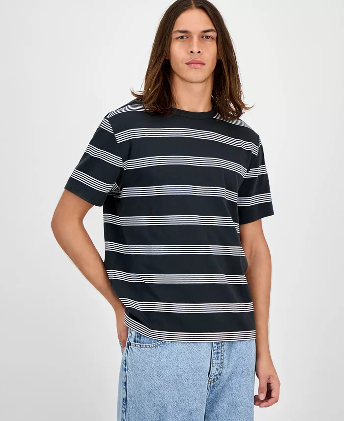 

Мужская футболка Brett с коротким рукавом из хлопка в полоску Sun + Stone