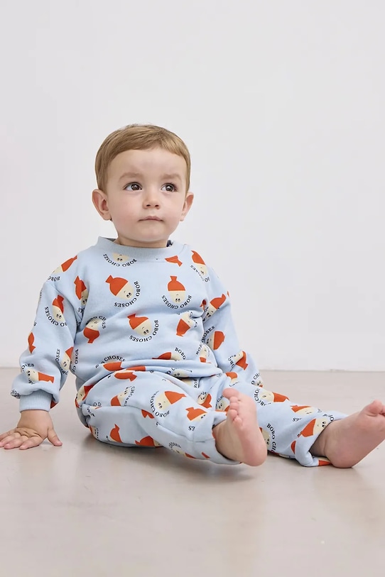 

Детская хлопковая толстовка Morning Egg Bobo Choses, синий
