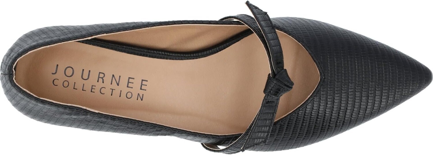 Туфли на плоской подошве Journee Collection Cait Flats, черный — фото 2