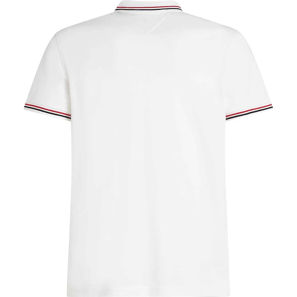 Поло Tommy Hilfiger Tipped Slim Fit, белый — фото 2