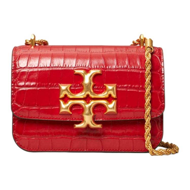 

TORY BURCH Элеанор Кожаная сумка через плечо на цепочке бордовый