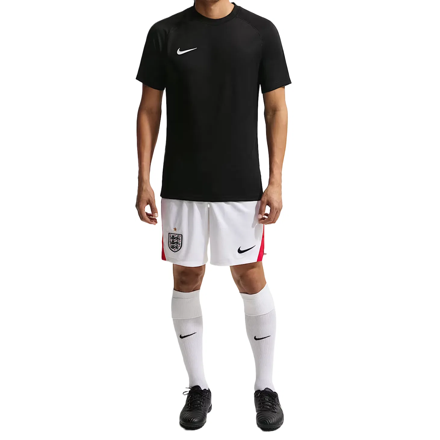 Шорты футбольные реплика England 2026 Stadium Home мужские Dri-FIT Nike, White/Speed Red/Obsidian Color/Obsidian Color