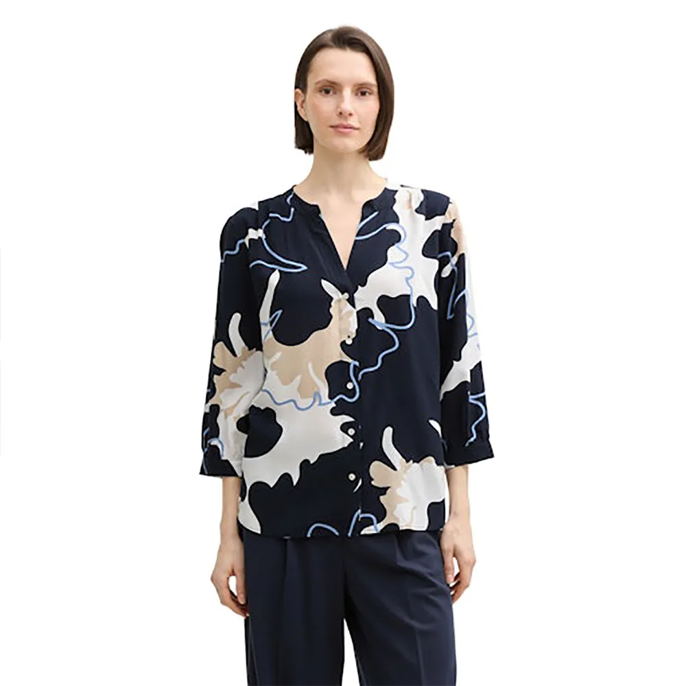 

Блузка Tom Tailor 1045237 3/4 sleeve, синий