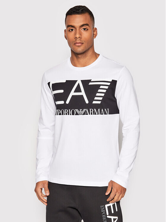 

Классический крой с длинным рукавом Ea7 Emporio Armani, белый