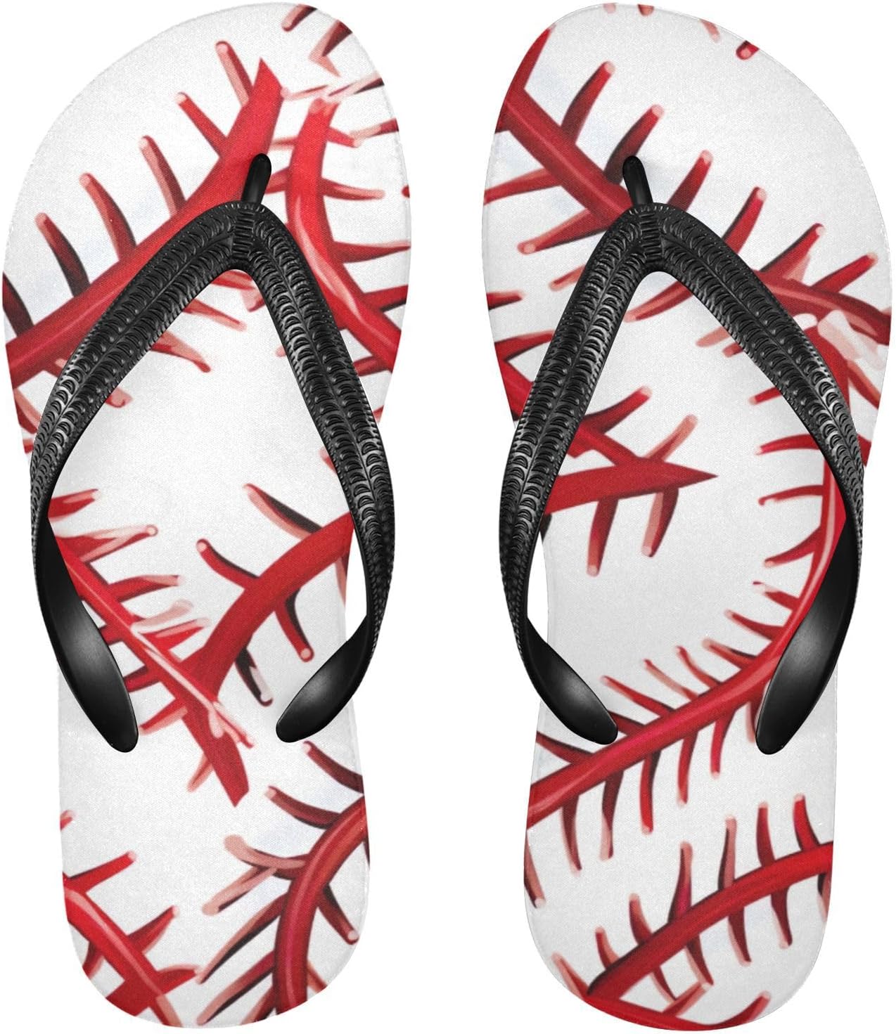 

Красно-белые шлепанцы для пляжа, летние повседневные сандалии для женщин и мужчин, обувь для душа, размер XS Kfbe