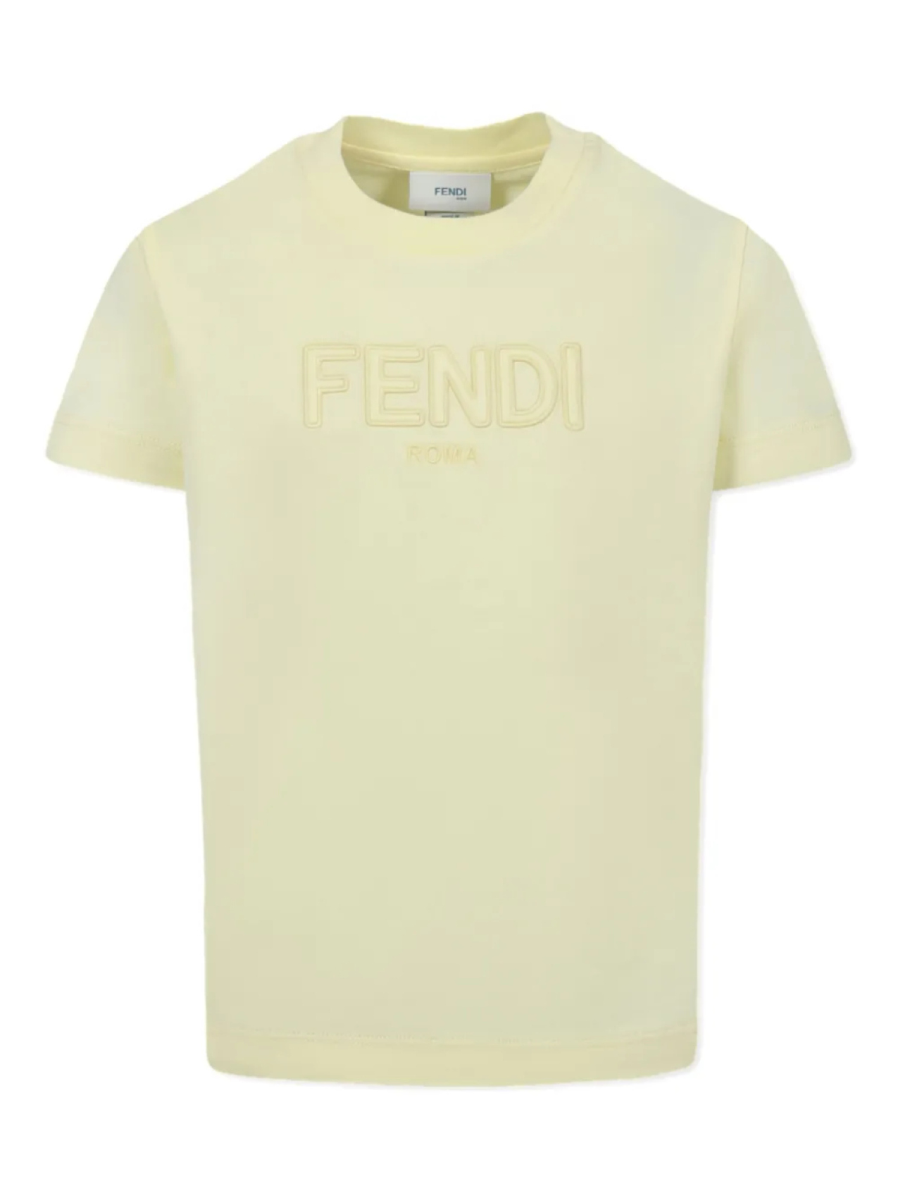 

Футболка с вышитым логотипом Fendi Kids, желтый