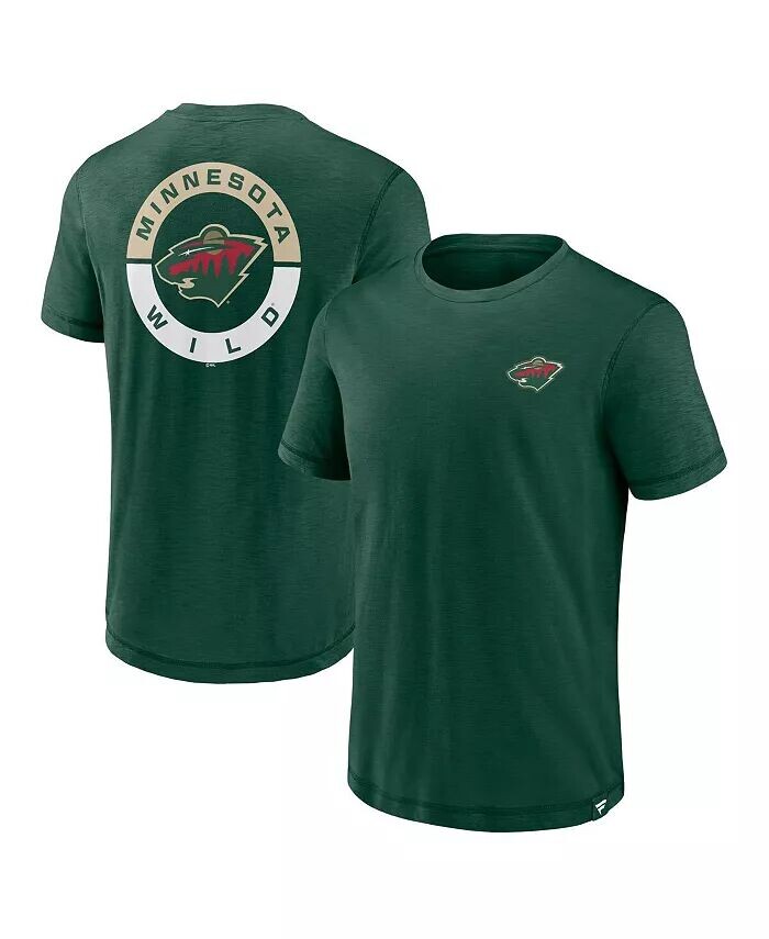 

Мужская зеленая футболка Minnesota Wild High Stick Fanatics, зеленый
