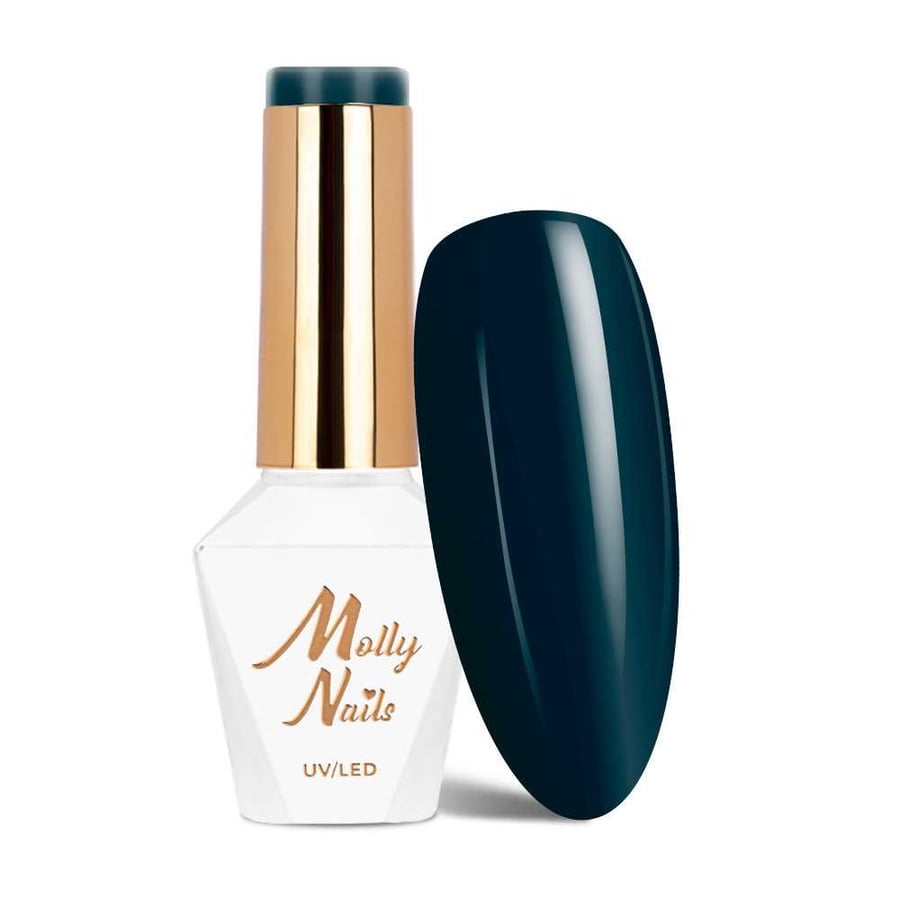 

Гибридный лак для ногтей Molly Nails Blue Sky Deep Green-Blue HEMA/Di-HEMA Free 8 г № 118