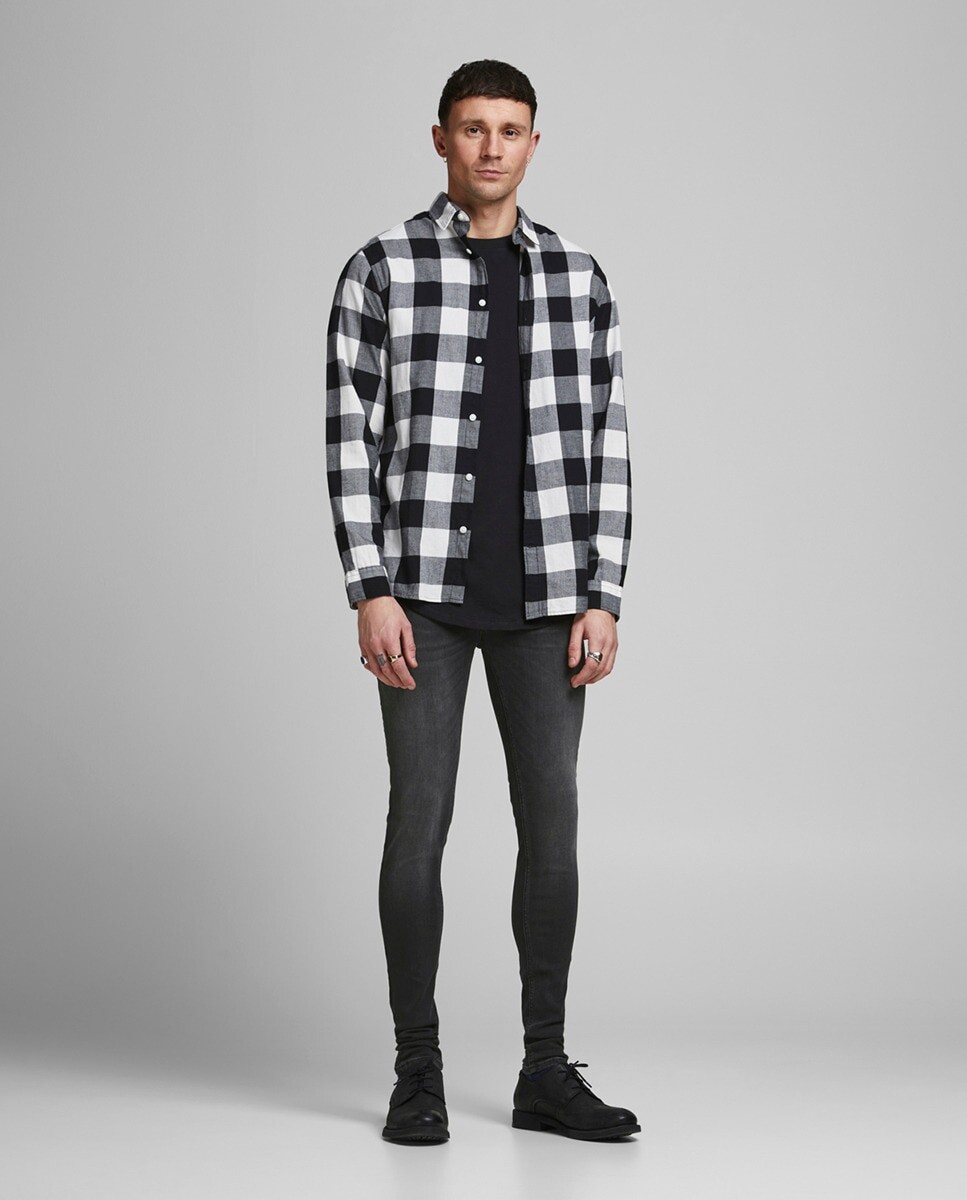 

Мужские суперскинни черные джинсы Tom Jack & Jones, черный