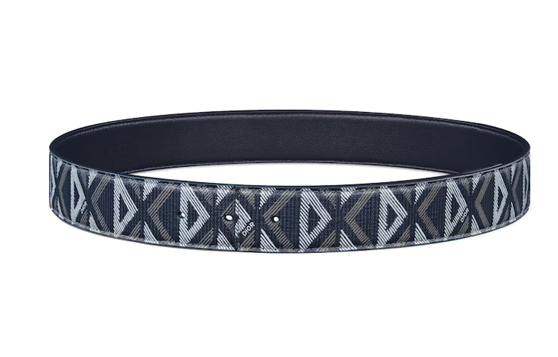 

DIOR Кожаный ремень из коровьей кожи мужской синий ширина 4CM