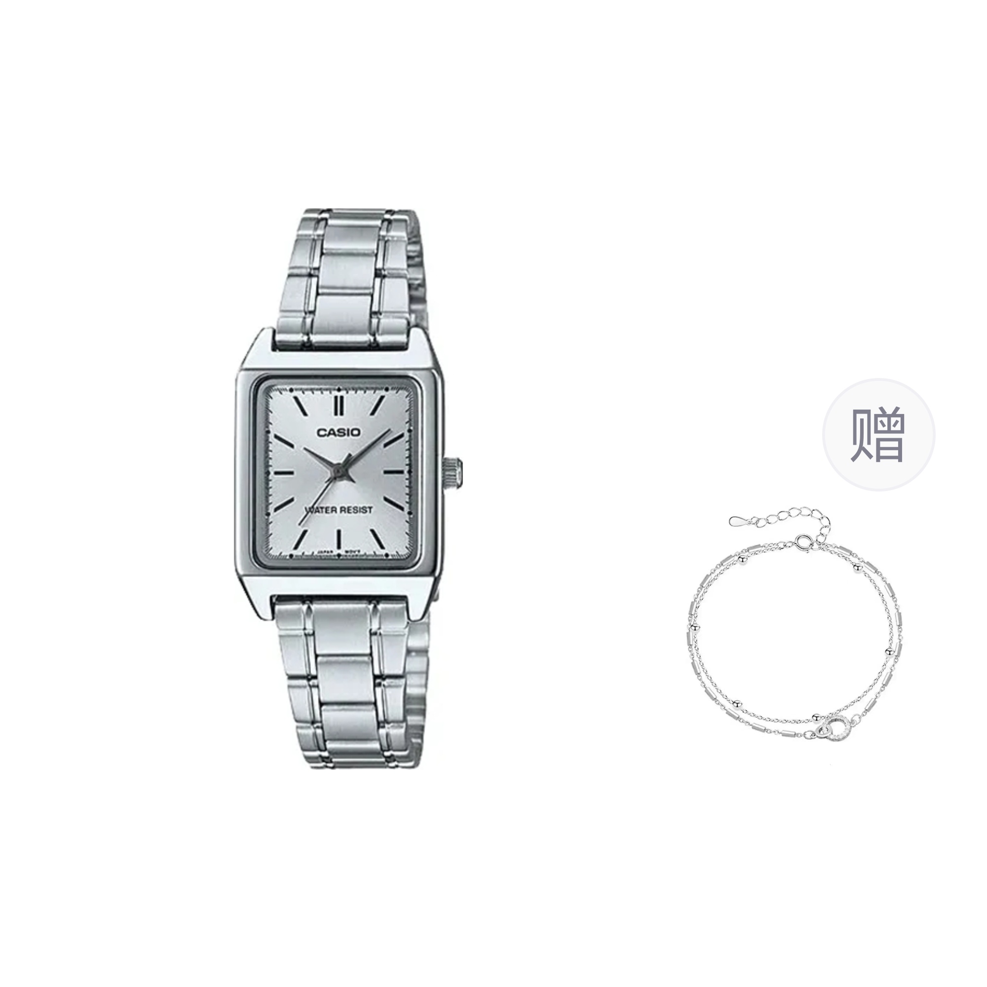 

CASIO Часы Women's Silver Watch, Silver Dial