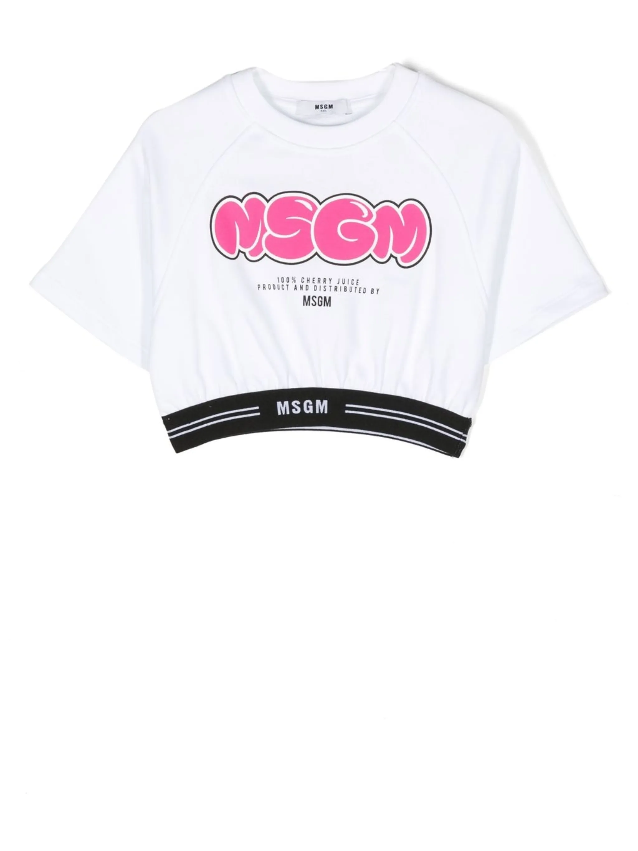 

Футболка с логотипом Msgm Kids, белый