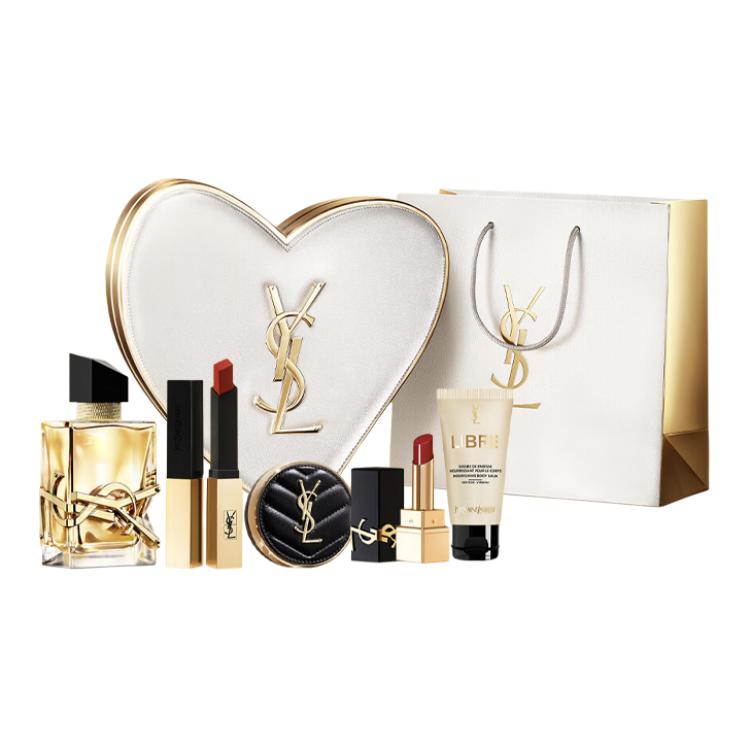 

SAINT LAURENT Набор помады и парфюма Freedom Water Gold Bar Eau De Parfum Lavender Orange 0,8г+2,2г+5г+50мл+50мл