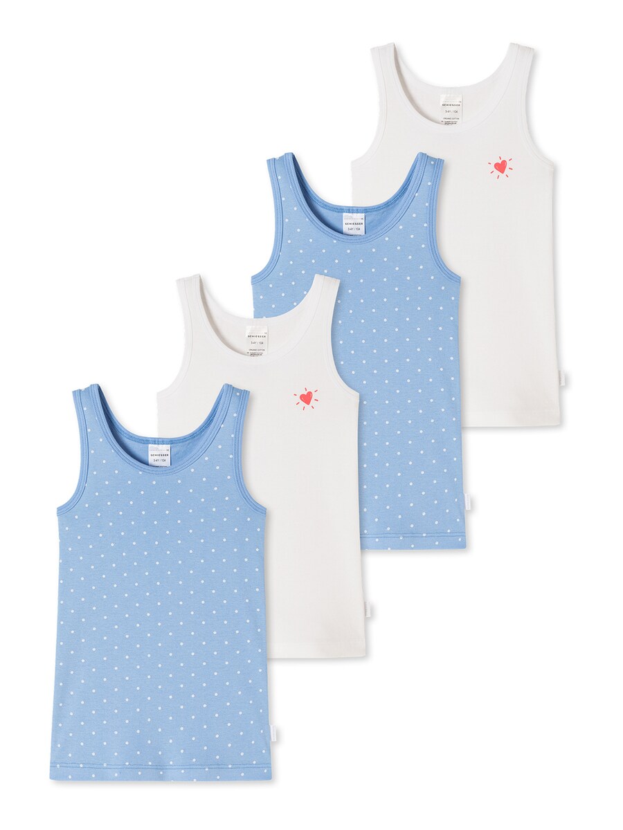 

Майка SCHIESSER 0/0 - Fine Rib Organic Cotton, цвет Blue/White