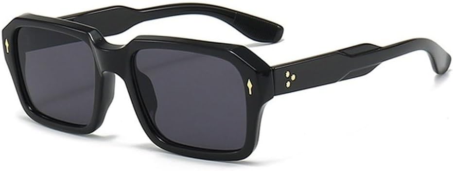 

Винтажные квадратные женские солнцезащитные очки в стиле панк с заклепками, модные прозрачные линзы с градиентом цвета океана, защита от ультрафиолета UV400, мужские солнцезащитные очки SKFGNX, Black Gray