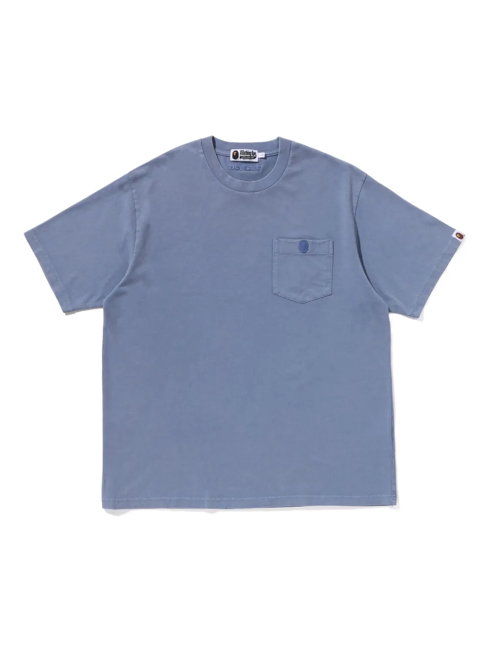 

Хлопковая футболка с карманом A BATHING APE, синий