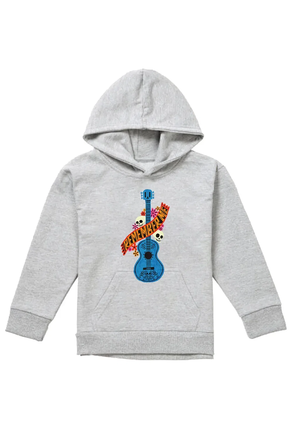 Детский худи Coco Remember Me Guitar With Skulls Disney, серый