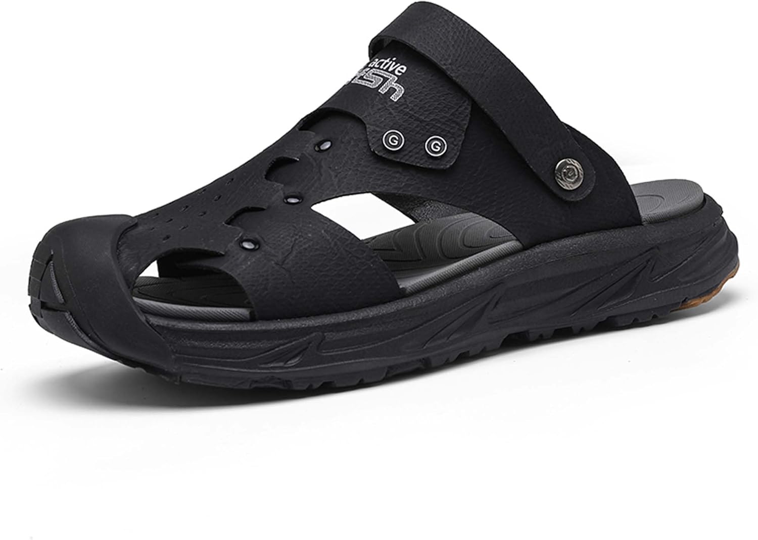 

Летние легкие дышащие пляжные сандалии на пальцы, удобные тапочки для пальцев Generic, черный