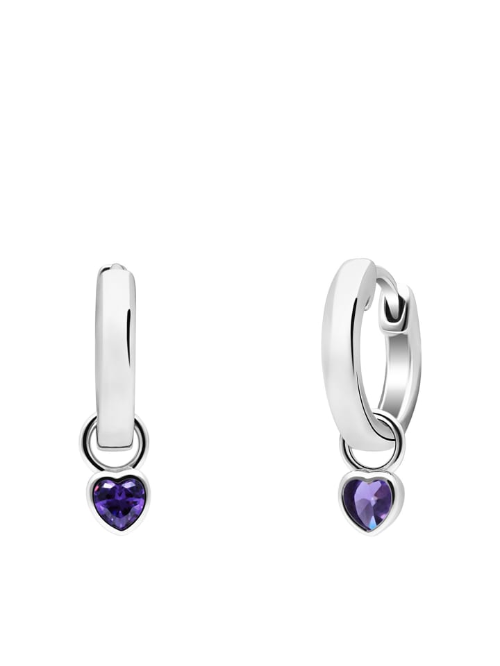 

Lucardi Серьги в форме сердца из серебра 925 пробы