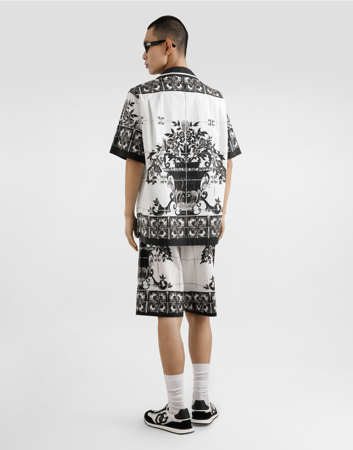 Гавайская рубашка из поплина с принтом «майолика» Dolce & Gabbana, мультиколор — фото 3