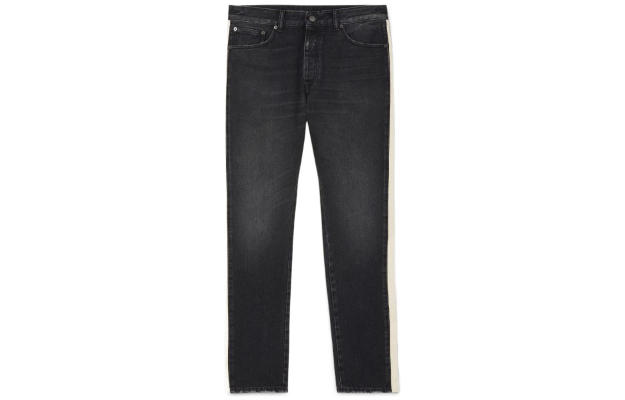 

Джинсы Slim Fit с полосками по бокам PALM ANGELS, черный