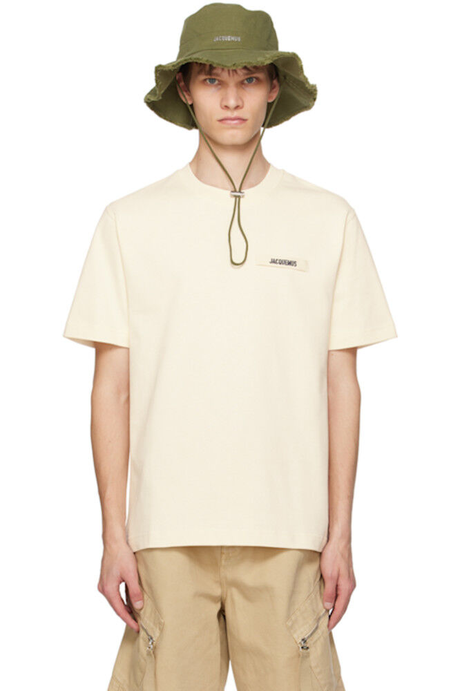 

Бежевая футболка Les Classiques 'Le t-shirt Gros Grain' JACQUEMUS