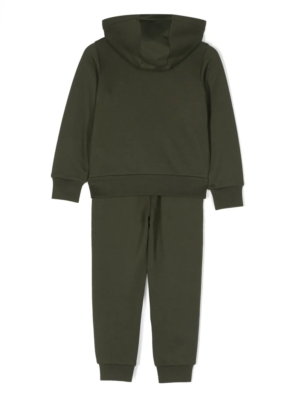 Спортивный костюм с нашивкой-логотипом Moncler Enfant, зеленый — фото 2