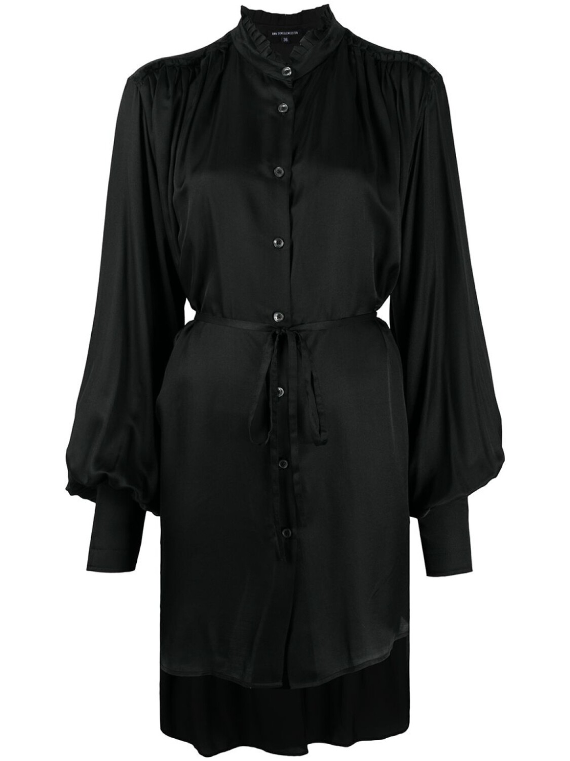 

Ann Demeulemeester рубашка с длинными рукавами и завязками, черный