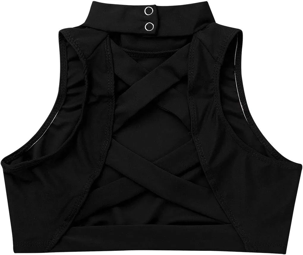 Детский спортивный комплект Mufeng из топа и шорт, Top Black — фото 3