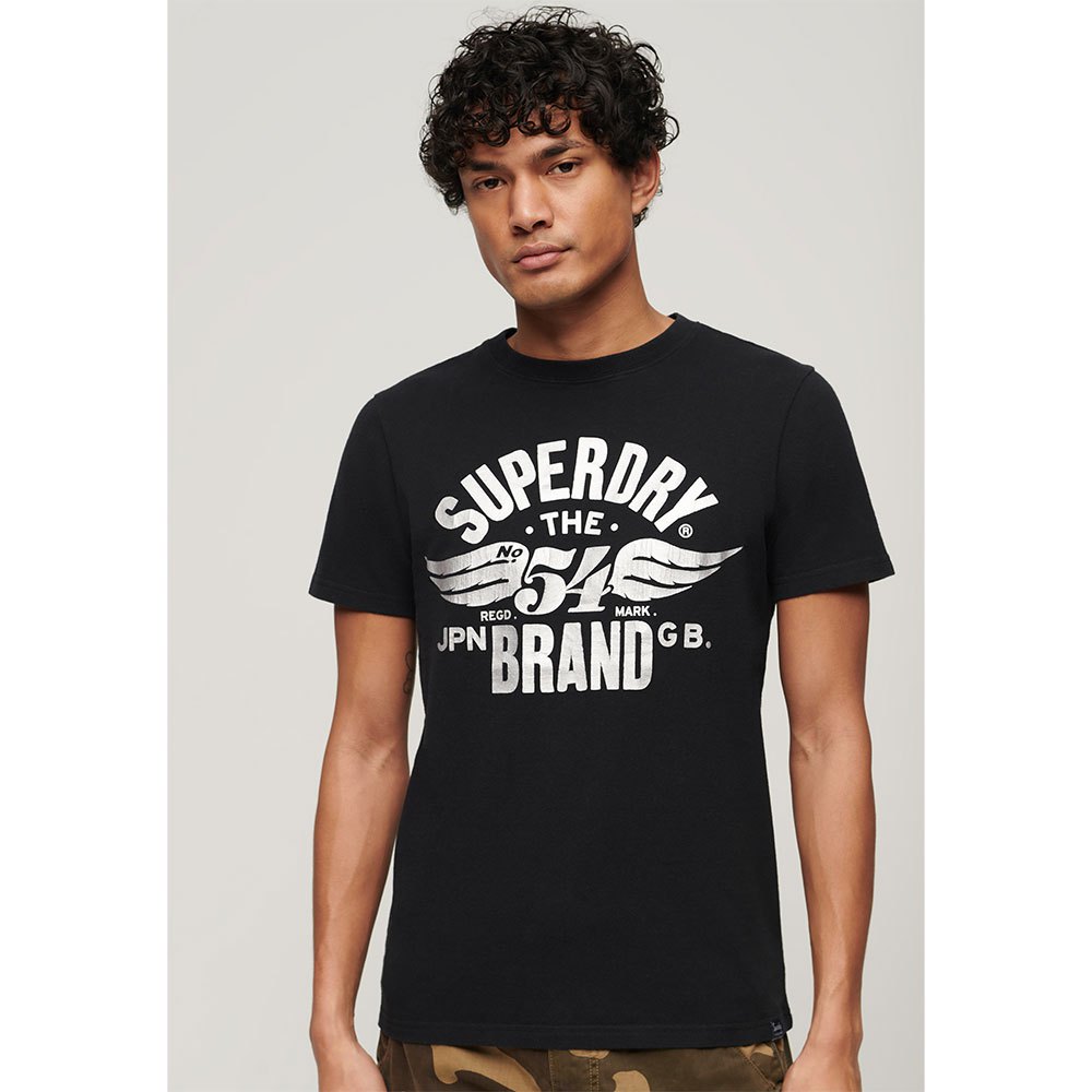 

Футболка с коротким рукавом Superdry Reworked Classics Graphic, черный