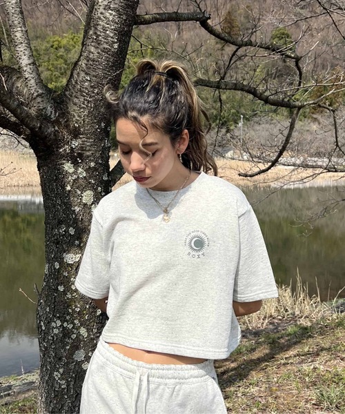 

Укороченная футболка из хлопка SOL DE VERANO/ROXY, серый