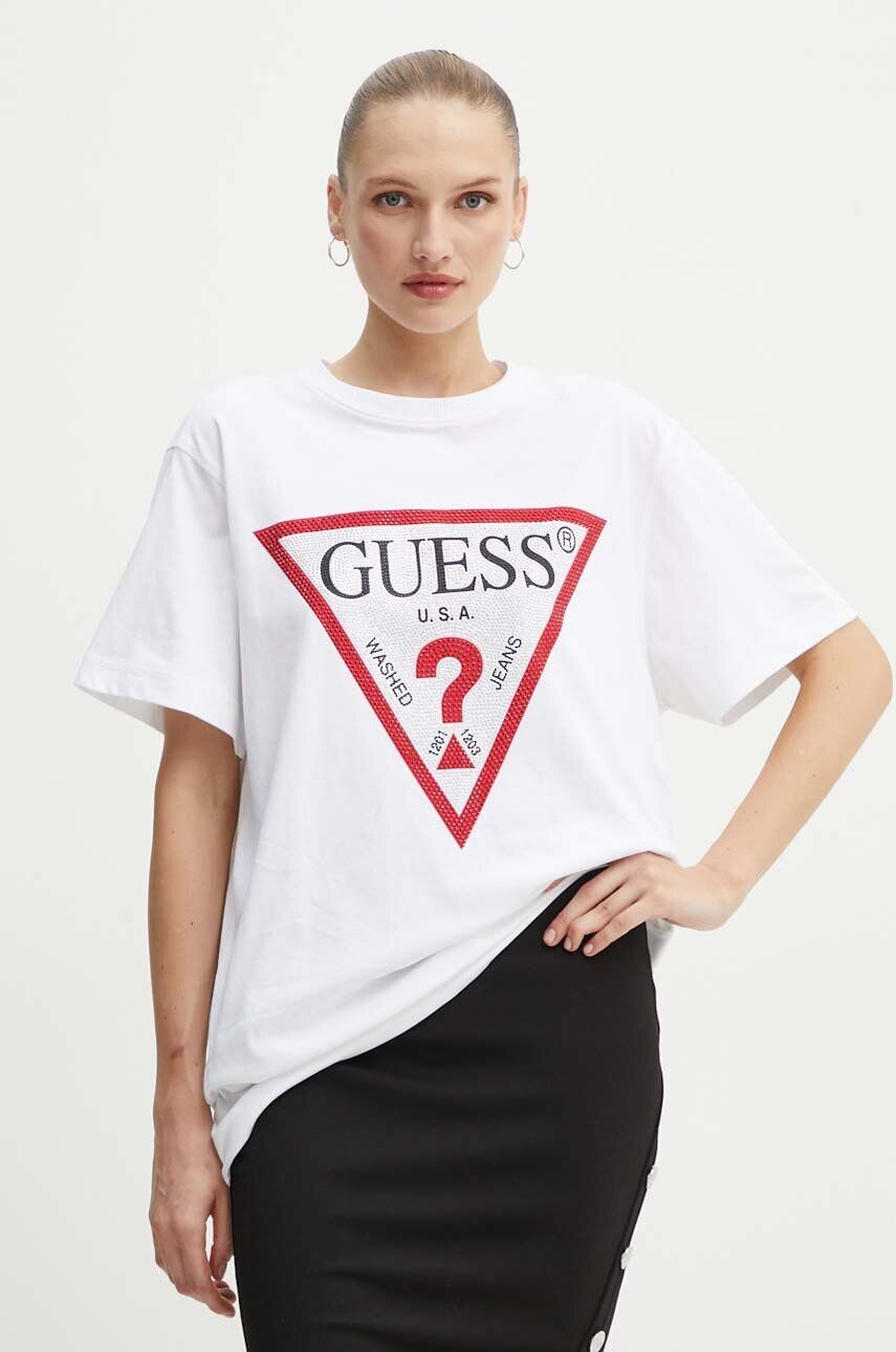 

Футболка Guess SHINY из хлопка, белый