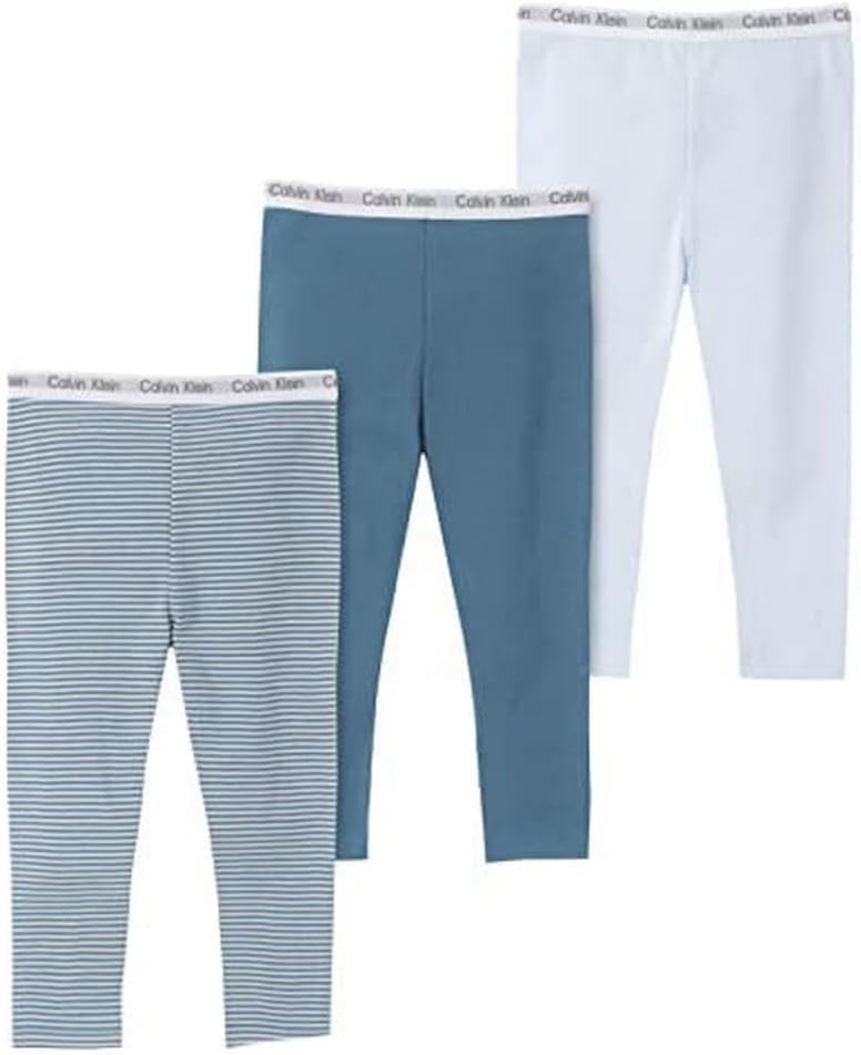 

Комплект из 3 хлопковых брюк Calvin Klein Baby-Boys, повседневная одежда, ультрамягкие и удобные., Baby Blue/Coronet Blue