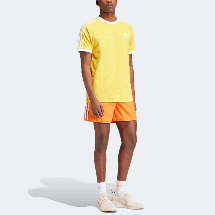 Футболка Adicolor мужская желтая Adidas Originals, желтый — фото 4