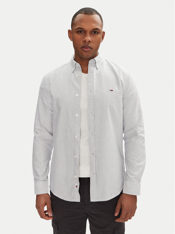

Рубашка облегающего кроя DM0DM20668 Tommy Jeans, синий