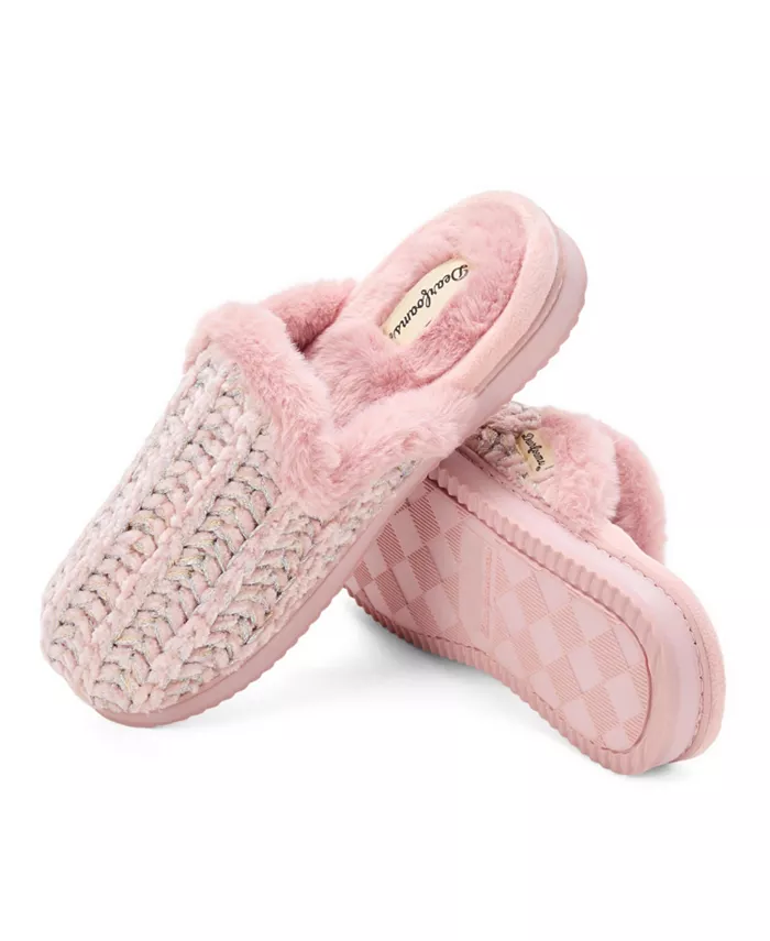 Женские тапочки Paris Chenille с фигурным мыском Dearfoams, розовый — фото 3