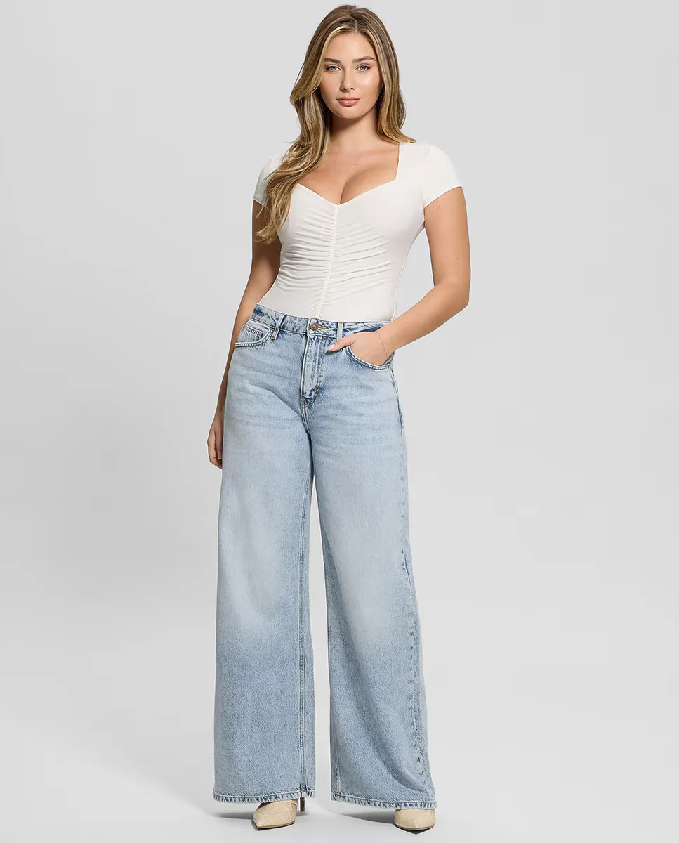 

Женские широкие длинные брюки Guess, голубой