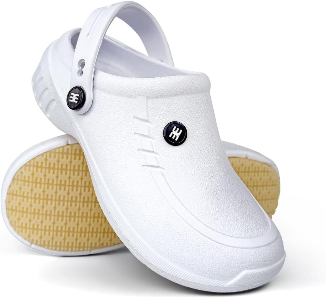 

Рабочие сабо с ремешками - легкие, нескользящие медицинские туфли из ЭВА для мужчин и женщин, удобные и прочные сабо без шнурков Evacol, белый